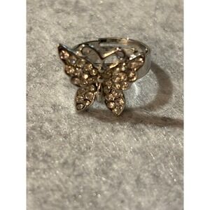 Crystal Butterfly Ring